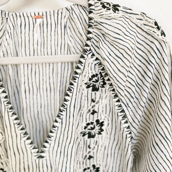 Free People Striped Floral Tunic Top - Picture 4 of 4